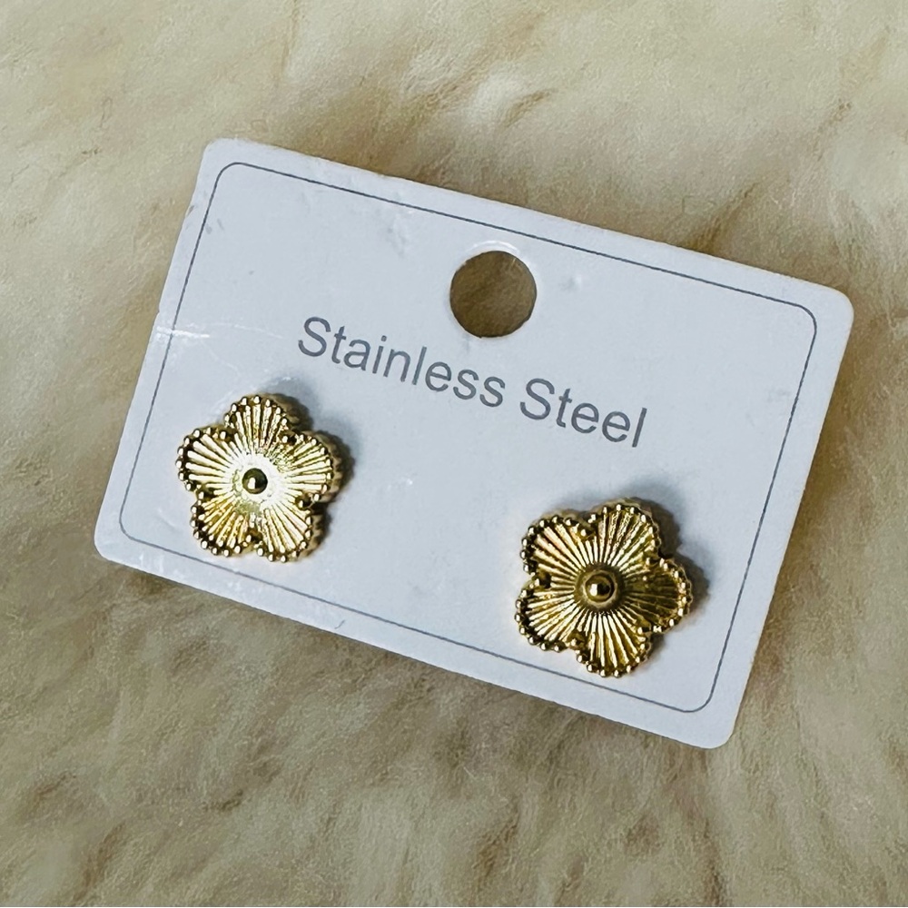 Clover Leaves Earrings Gold Women Earring Fashion Jewelry